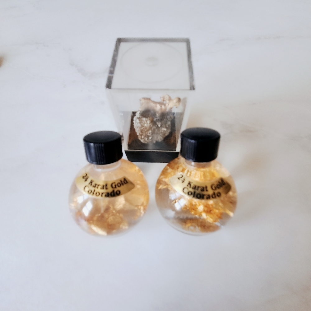 Bundle of 3 souvenirs 24k gold bottles